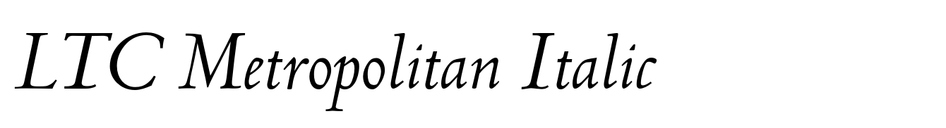 LTC Metropolitan Italic